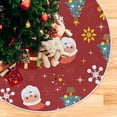 thumbnail image 5 of FMSHPON Christmas Reindeer Santa Pattern Xmas Christmas Tree Skirt Stand Mat for Holiday Party Decoration Indoor Outdoor 36 inches, 5 of 6