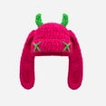 thumbnail image 3 of Knit Beanie Hats Cute Bunny Long Ears Funny Hat Winter Cap Warm Knit Rabbit Crochet Skull Cap Outdoor Slouchy Hat ski hat, 3 of 8