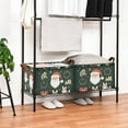 thumbnail image 3 of Yayeee Foldable Storage Basket for Shelves with Handles Waterproof Cloth Bins, Whimsical Christmas, 3 of 7