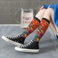 thumbnail image 3 of Lsque Butterfly Flower Cascade Printed Crew Socks Men's Women's LightWeight Thin Casual Calf Socks ,Knee High Socks,Cotton Socks, 3 of 9