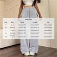 thumbnail image 3 of Costeam Womens Vertical Stitch Cargo Wide Leg Sweatpants Elastic Drawstring Waist Side Patch Cargo Pockets Soft Heather Knit Loose Straight Solid Color Casual Athletic Lounge Trousers, 3 of 6