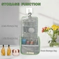 thumbnail image 4 of Green Travel Makeup Bag for Women Organizer Portable Travel Cosmetic Bag Hanging Cosmetic Travel Bag for Women Make Up Bag Travelling Set, 4 of 5