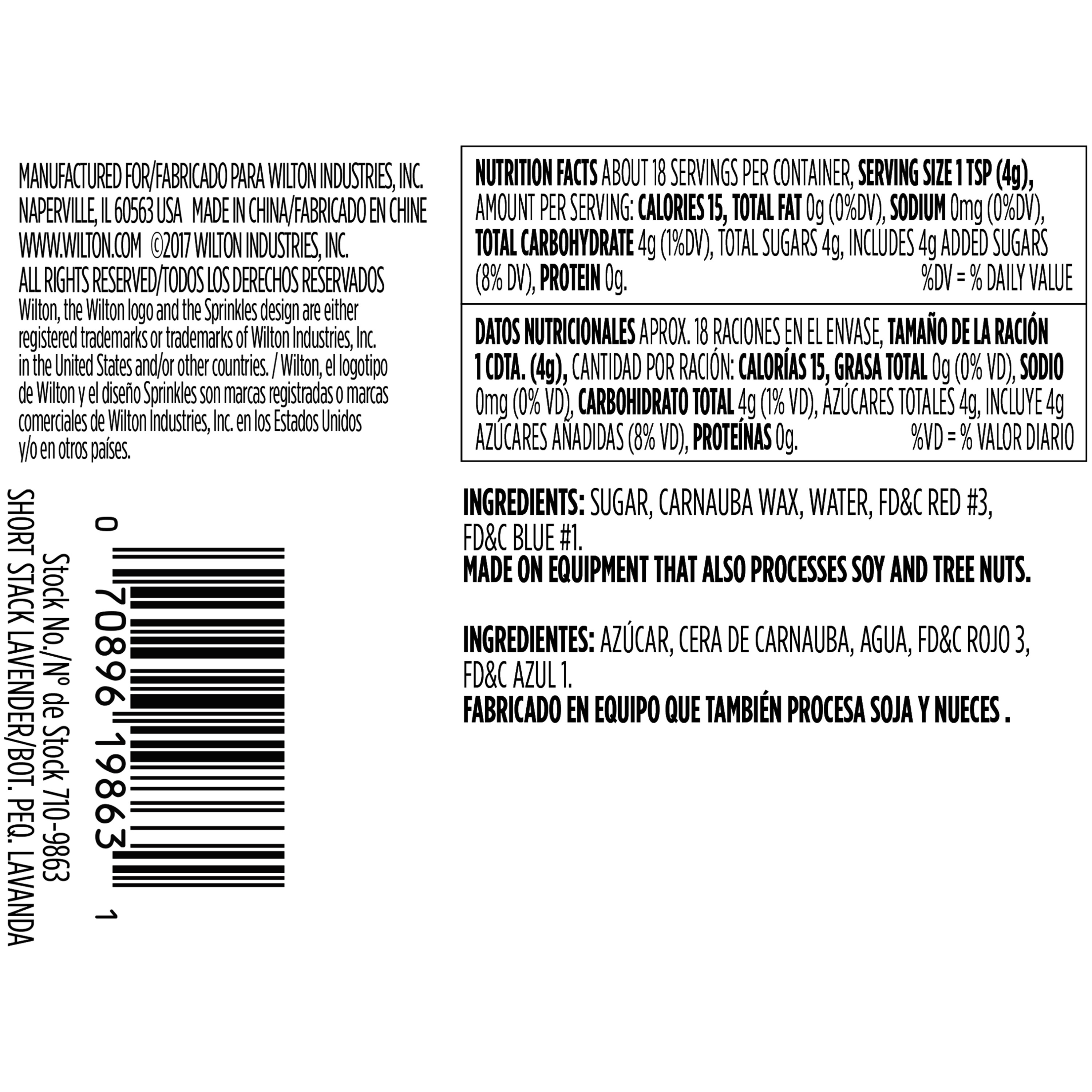 Wilton Lavender Sanding Sugar Sprinkles, 2.5 oz.