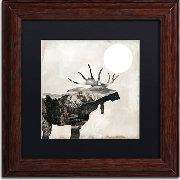 Trademark Fine Art "Going Wild V" Canvas Art by Color Bakery, Black Matte, Wood Frame