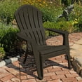 thumbnail image 4 of Real Comfort Outdoor Resin Stackable Adirondack Chair, Black, 4 of 8