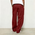 thumbnail image 3 of Qiyinn Man Fashion Casual Comfy Solid Color Loose Summer Drawstring Pockets Pants, 3 of 5