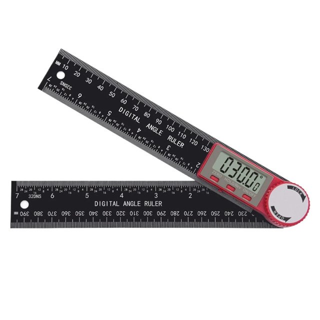 2-in-1 Digital Angle Ruler Large Screen Display Steel 0-360°(200mm) Protractor Precision Adjustable Angle Measurement Tools 1Pc ,Long Lasting
