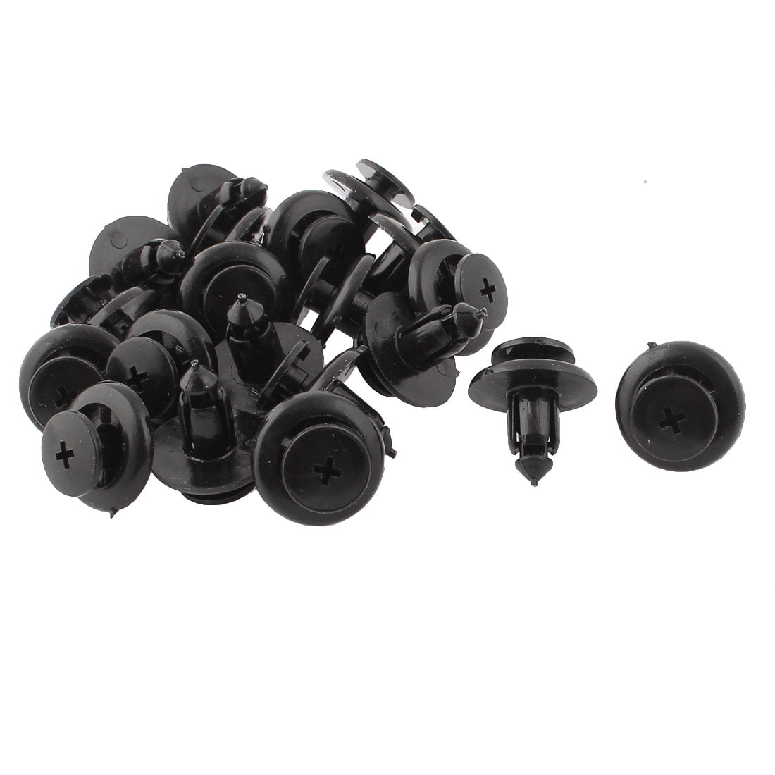 20Pcs White Plastic Rivets Push Type Carpet Mat Moulding Fastener Clips 8mm