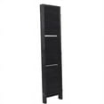 thumbnail image 3 of Milton Greens Stars Inc 4-Panel Farmhouse Wood Room Divider in Black, 3 of 5