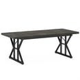 thumbnail image 5 of Demi Bonn 71" Farmhouse Dining Table, Wood Rustic Kitchen Table for 6 People, Large Rectangular Dinner Table for Dining Room, Home Office, Living Room Furniture, Black, 5 of 10