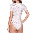 thumbnail image 4 of The Xecao Breast Cancer Awareness (4) Women's Crew Neck Body Suit, a short-sleeved bodysuit and basic swimsuit, both comfort and style for dating and daily life, 4 of 9