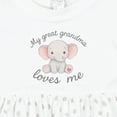 thumbnail image 4 of Inktastic Cute Elephant My Great Grandma Loves Me Girls Baby Dress, 4 of 5