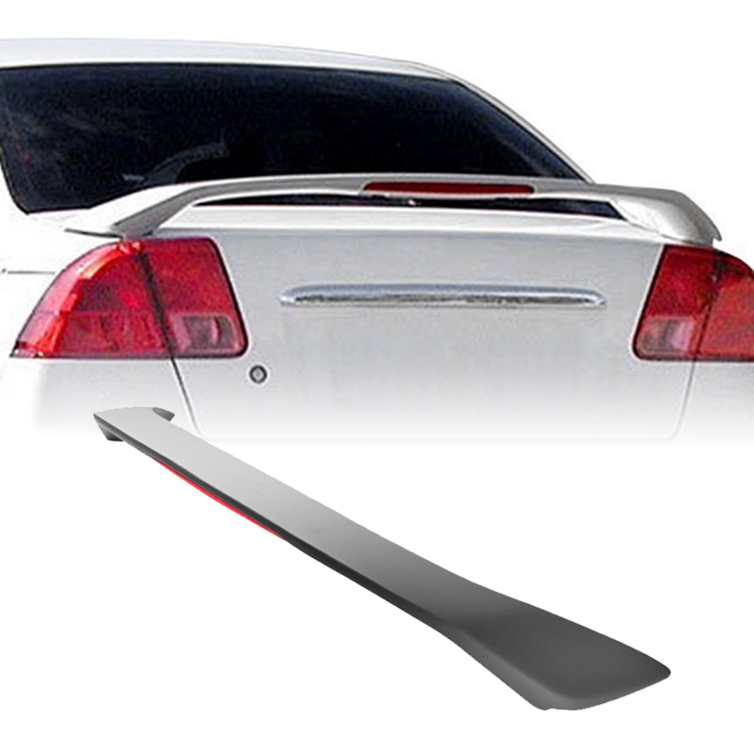 Fits 01-05 Civic 2Dr Coupe Trunk Wing W/LED Light(Paintable) - Walmart.com