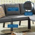 thumbnail image 4 of Modway Riverside Outdoor Patio Aluminum Armless Chair in Gray/Charcoal, 4 of 8