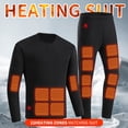 thumbnail image 2 of 18 Areas Heating Underwears Suit, USB Electric Heated 3-Level Temperature Smart Dual Control Winter Thermal Shirt and Pant, 2 of 4
