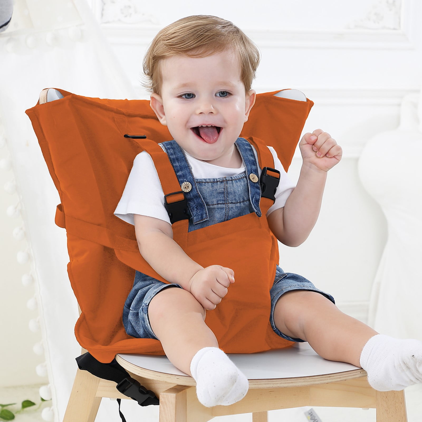 Portable High Chair Seat,Easy Seat Harness Baby Cloth Booster Seat for