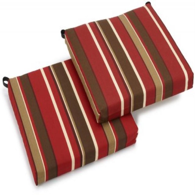 Coussin de Chaise en Polyester Filé 20 Pouces par 19 Pouces (Ensemble de Deux) - Monserrat Sangria