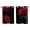Red, variant on Pink Rose Kitchen Curtains Small Short 39 Inch Length, Vintage Abstract Garden Flower Floral Black Grommet Top Bedroom Living Room Curtains, Light Filtering Cafe Curtain Drapes 2 Panels Set 55''x39''