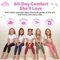 thumbnail image 2 of MISS POPULAR 5-Pack Girls Leggings Sizes 4-16 Soft Comfortable Cotton Spandex with Elastic Waistband, 2 of 7