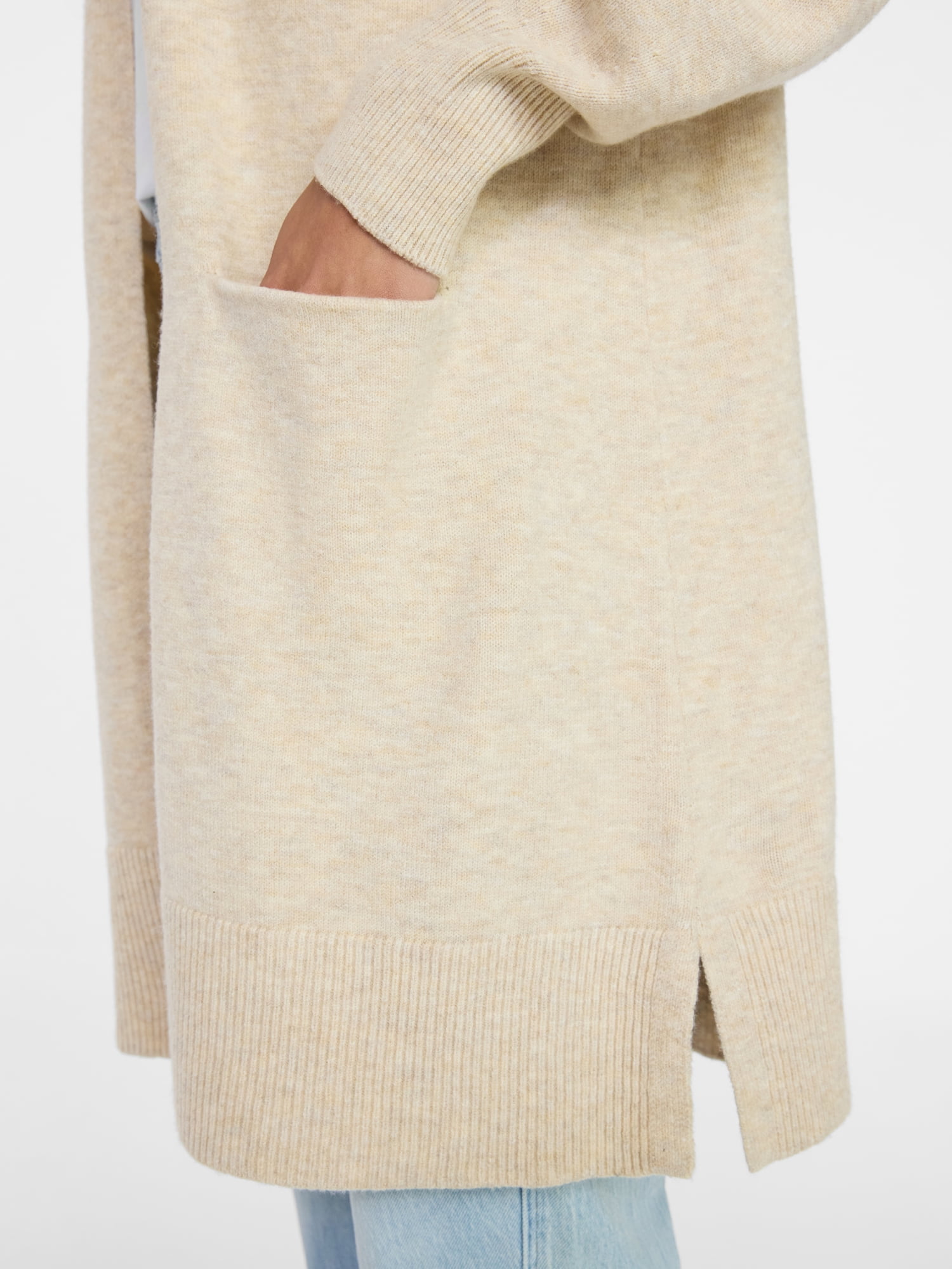 Time and Tru Women's Long Open Front Cardigan Sweater with Long Sleeves, Sizes XS-XXXL