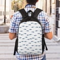 thumbnail image 3 of Wukai Party Shark Cute Travel Laptop Backpack - Waterproof, Anti-Theft, Slim and Sturdy College & Business Backpack, 3 of 7