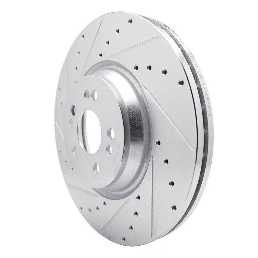 Dynamic Friction Company 631-63192L DFC Brake Rotor - Drilled And Slotted - Silver