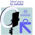 thumbnail image 3 of Lámpara Aro de Luz LED 10'' Regulable con Trípode y Modos de Iluminación para Fotografía y Video, 3 of 7