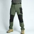 thumbnail image 7 of WTOBBY Men's Outdoor Work Pants, Waterproof Durable Multi-Pocket Tactical Trousers for Fishing, Camping, Heavy Duty,Green L, 7 of 7