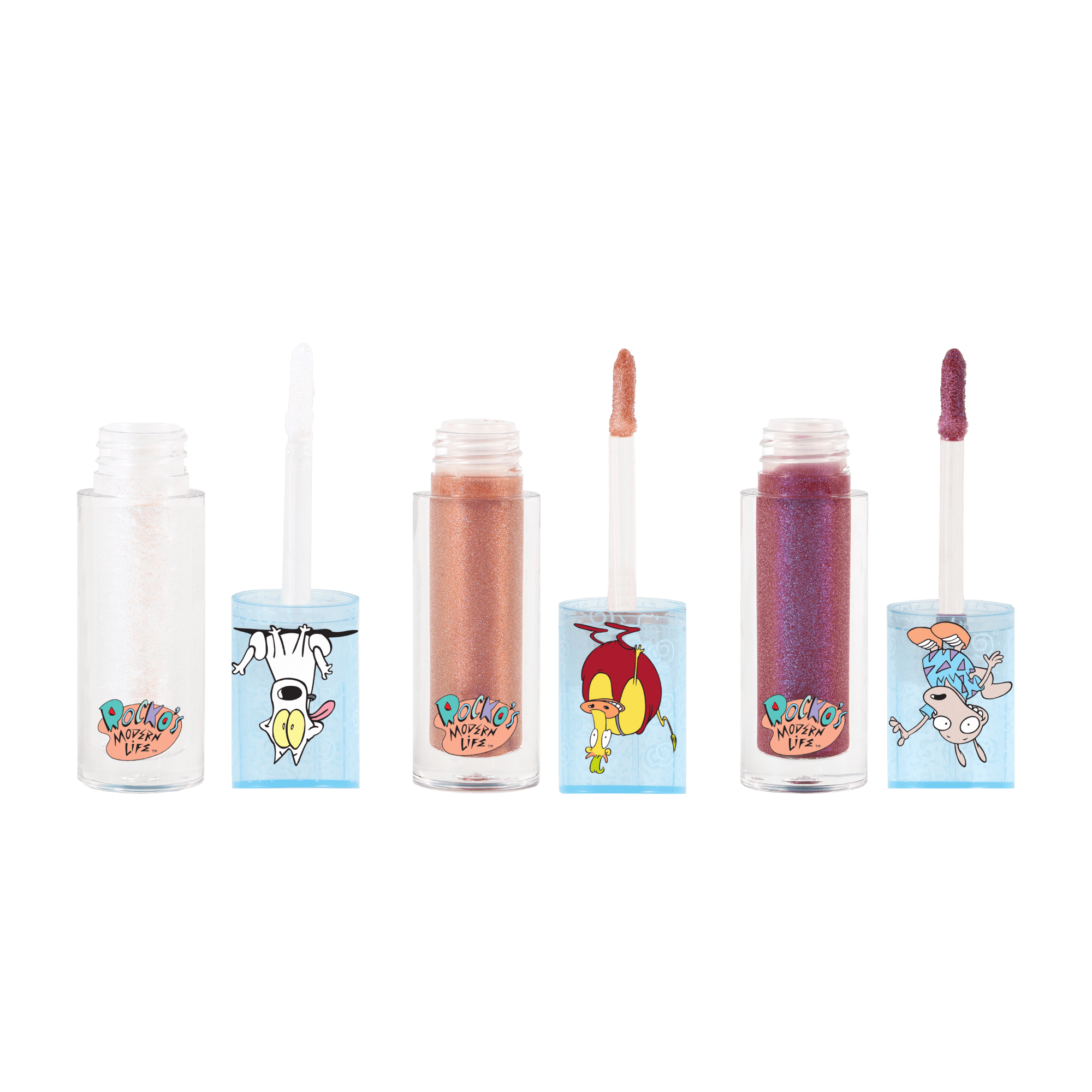 Profusion Cosmetics Nick 90s Rocko's Modern Life - LOh Snap! 3 PC Shimmer Lip Oil with Cosmetic Bag