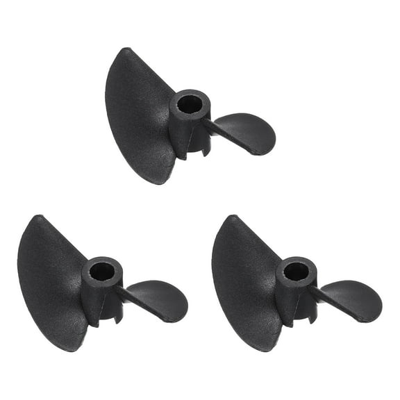 Uxcell 3pcs RC Boat Propeller, 2 Blades Propellers 4.8mm Hole Dia 38mm OD 40mm Pitch CW Clockwise Rotating Drill Propeller for RC Boat, DIY Ship Model, Black