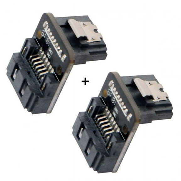 Xiwai Adapter SATA 7Pin Female to 7pin Male Up 90 Degree Angled Adapter Mainboard Motherboard for Desktops SSD HDD