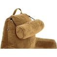 thumbnail image 6 of Husband Pillow Medium Tan, Backrest for Kids, Teens, Petite Adults - Reading Pillows With Arms, Adjustable Loft, Plush Memory Foam, Bed Rest Chair for Sitting Up, Detach Neck Roll, Removable Cover, 6 of 8