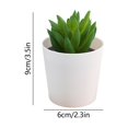 thumbnail image 2 of Artificial Potted Plants with White Plastic Pots for Home and Office Decor, Small Flower Arrangements for Indoor Spaces, 2 of 5