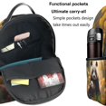 thumbnail image 5 of Lsque Forest Panda Pattern Backpack – School Travel Canvas Daypack with Ergonomic Padded Straps, Multiple Compartments & Leather Handle, 5 of 5