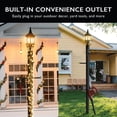 thumbnail image 4 of Black Traditional Outdoor Lamp Post with Cross Arm, Outlet, and Dusk to Dawn Sensor, Weather-Resistant, Direct Burial, 80 In. x 3 In., 4 of 13