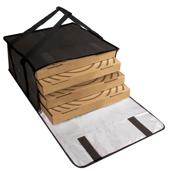 Trailmaker Pizza Bags for Delivery, Insulated Pizza Delivery Bag for Delivery Drivers, 20" x 20" x 10" Pizza Warmer Bags for Carry Hot, Commercial Food Warmers for Catering, Pizza Carrier, Black