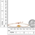 thumbnail image 3 of Gem Stone King 18K Rose Gold Plated Silver Yellow Citrine Solitaire Bracelet for Women (1.25 Cttw, Oval Checkerboard 8X6MM, Gemstone November Birthstone, Fully Adjustable up to 9 inch), 3 of 3