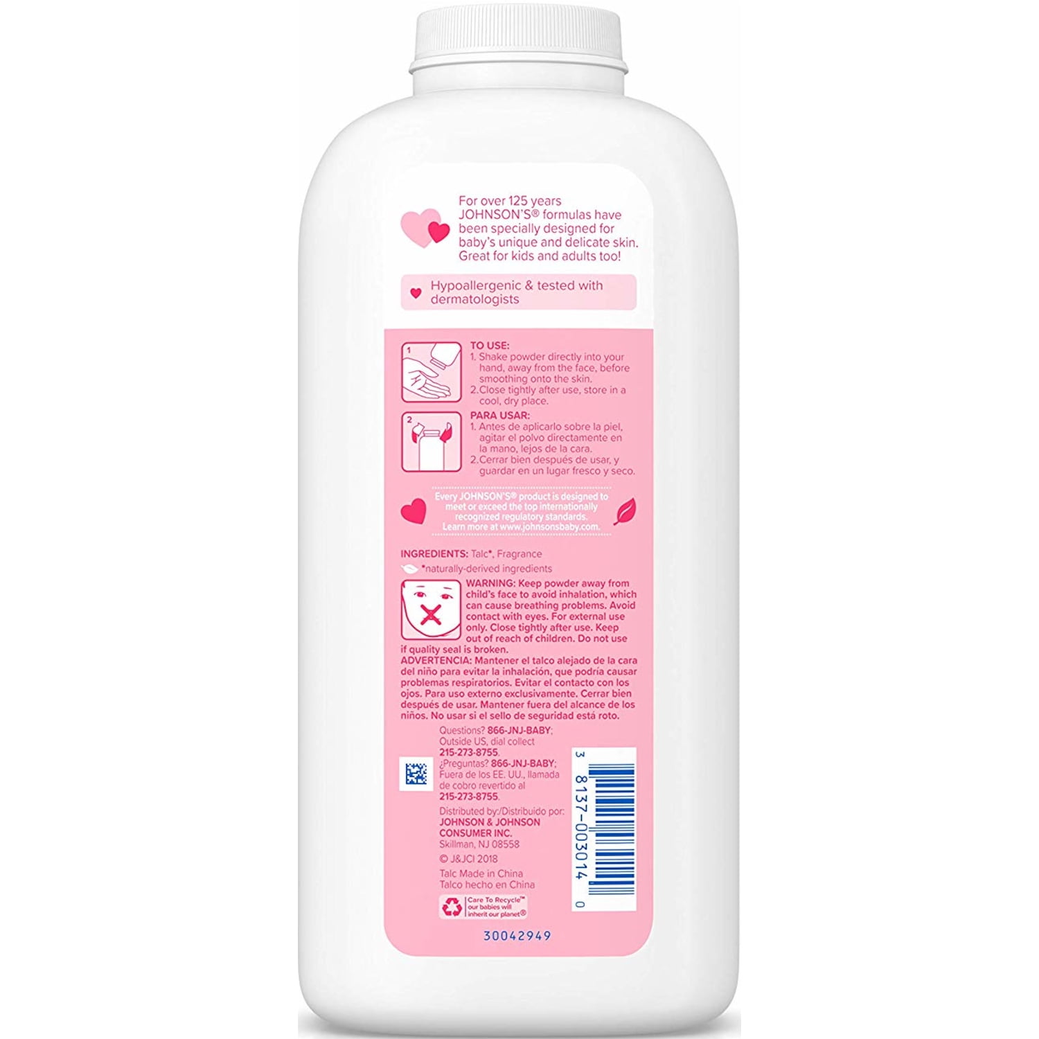 johnson's baby powder original 22 oz