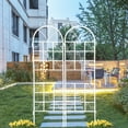 thumbnail image 5 of 2 Pack Large Garden Trellis 72"H x 19.6" W Heavy Duty Rustproof White Iron Plant Trellis for Potted Plant Support Metal Climbing Rose Trellis Vine Vegetable Cucumber, 5 of 6