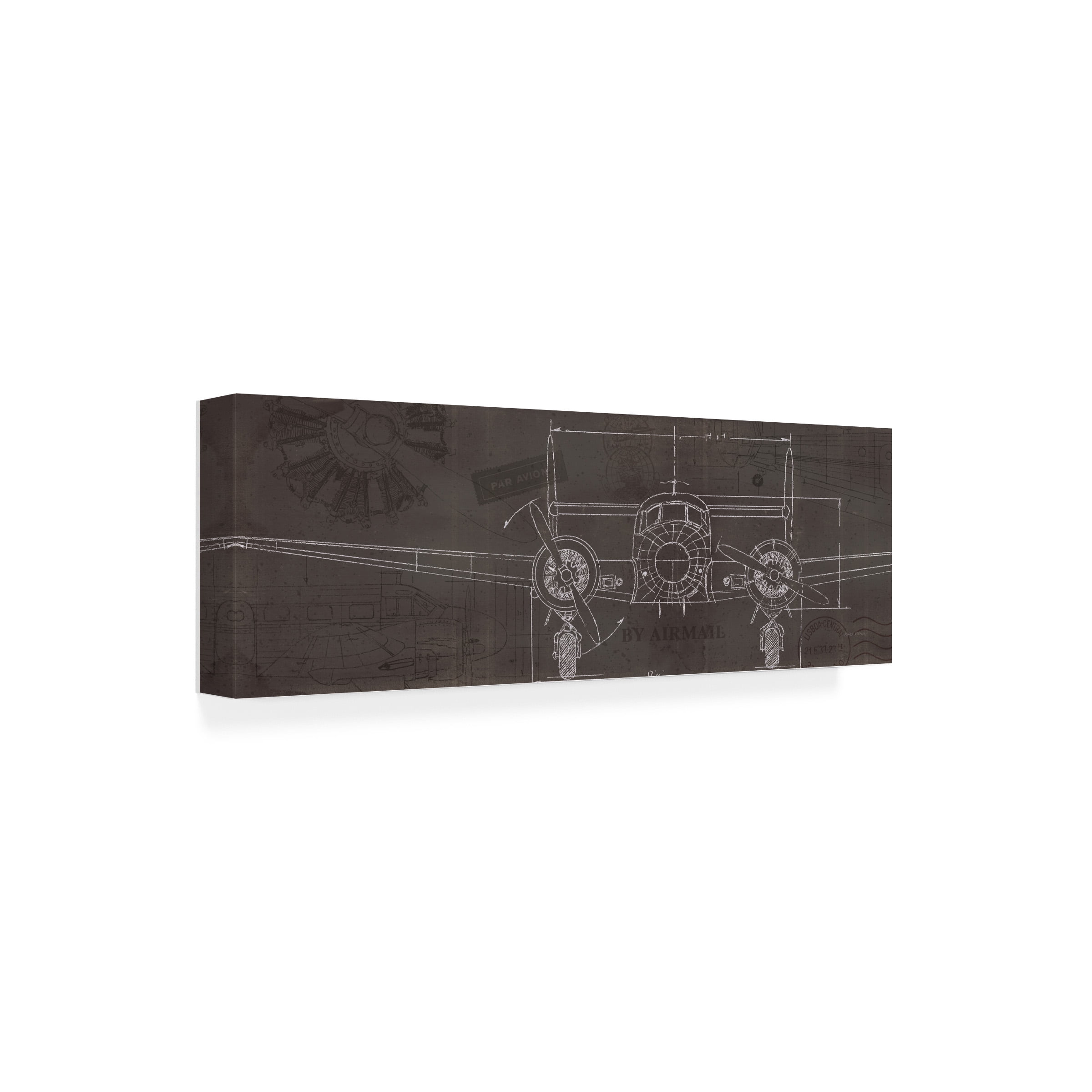 Marco Fabiano 'Plane Blueprint IV' Canvas Art
