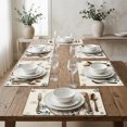 thumbnail image 5 of REGALWOVEN Farmhouse Placemats Set of 6 Linen Placemats for Dining Table Decor Indoor Outdoor Washable Kitchen Table Mat Wipe Clean Flowers A 18*12in, 5 of 5