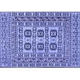 thumbnail image 1 of Ahgly Company Machine Washable Indoor Rectangle Southwestern Blue Country Area Rugs, 5' x 7', 1 of 4