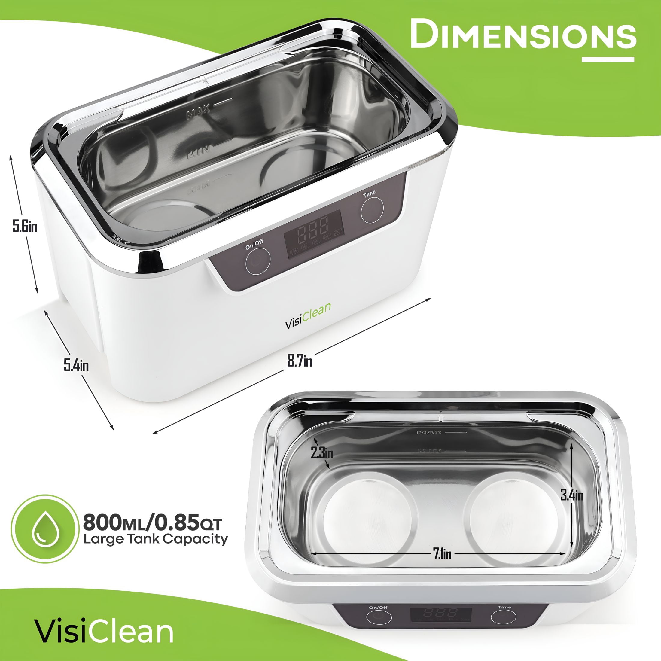 HIBIBUD Ultrasonic Jewelry Cleaner - Diamond Ring Cleaner Ultrasonic Retainer Cleaner Machine