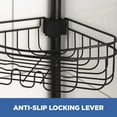 Mainstays 3Shelf Tension Pole Steel Shower Caddy, OilRubbed Bronze
