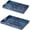 Blue, variant on A&B Home Decorative Tray Marbling Plastic Tray with Handles Coffee Table Serving Tray for Ottoman Couch Set of 2 Large Perfume Tray Blue