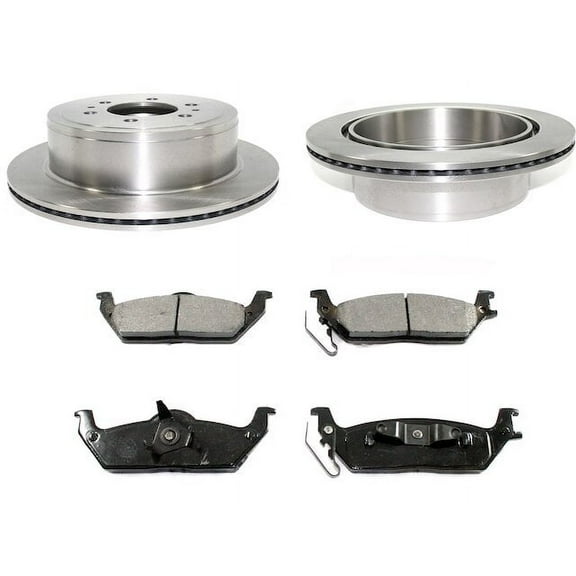 Rear Brake Pad and Rotor Kit - Compatible with 2004 - 2011 Ford F-150 2005 2006 2007 2008 2009 2010