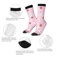 thumbnail image 4 of Honeii Hand Drawn Strawberry Print Adult Socks,Crew Socks,Casual Calf Socks,Daily Wear Socks for Men & Women, Perfect for Sports, Casual and Everyday Use, 4 of 6