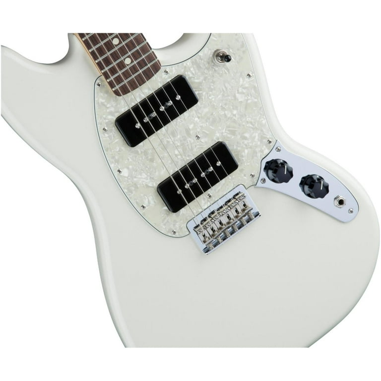 Fender 6 String Mustang 90, Rosewood Fingerboard, Olympic