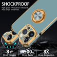 thumbnail image 6 of for iPhone 15 Pro Max Case with Ring Holder Kickstand 360 Degree Rotation Magnetic Car Finger Soft Slim Cover Shockproof Full Protective Phone Case for iPhone 15 Pro Max 6.7", Gray Green, 6 of 8