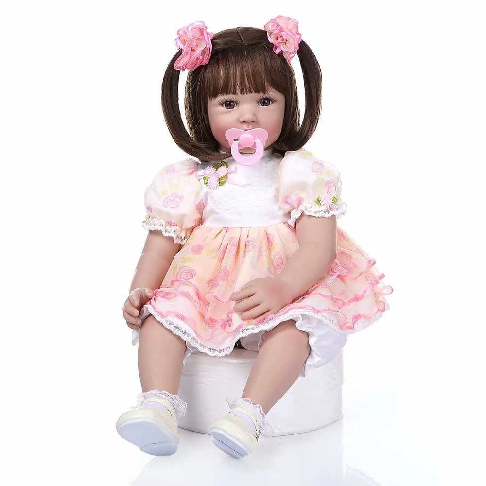 Reborn Baby Doll 24" Cute Realistic Soft Silicone Doll Simulation